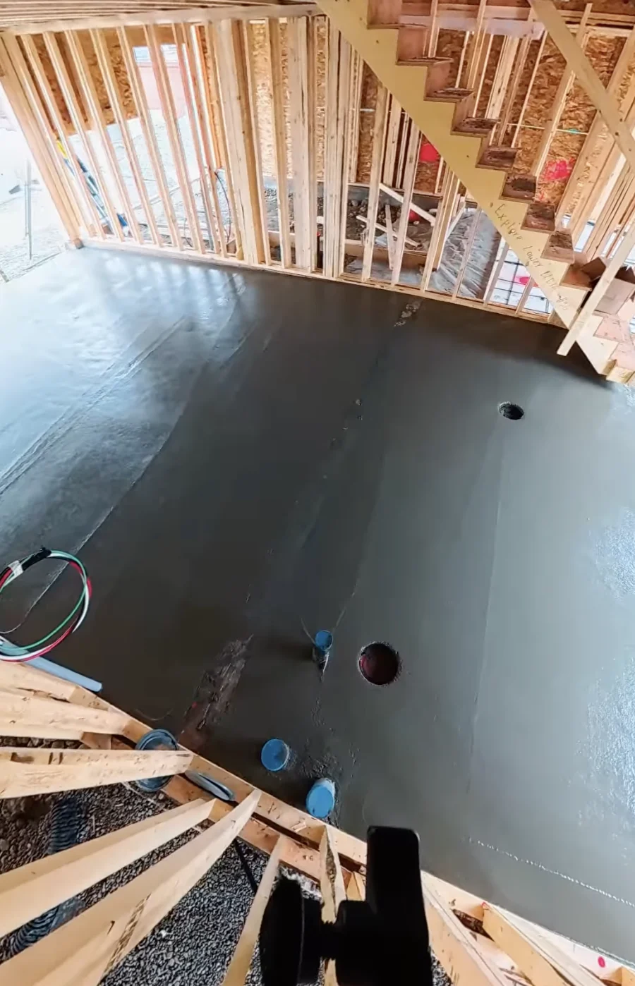 Basement concrete floor restoration
