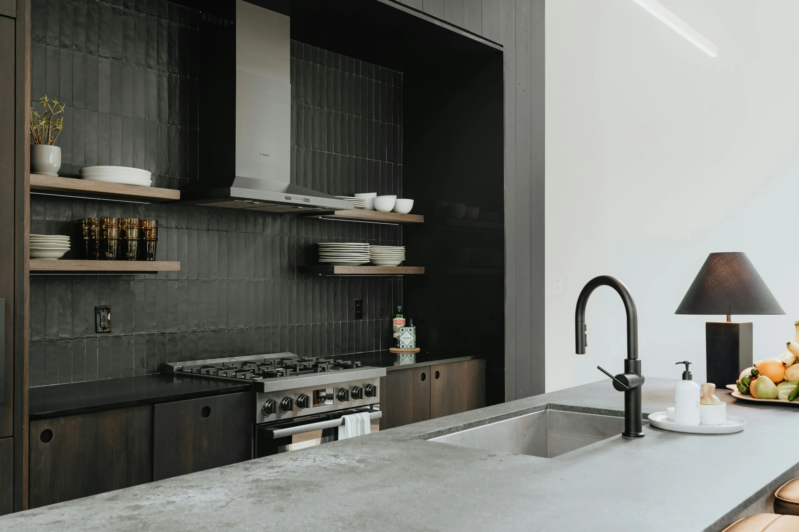 Custom concrete kitchen countertop, Calgary