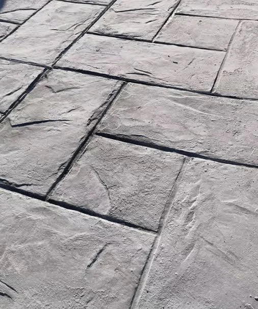 Ashlar slate stamped concrete pattern