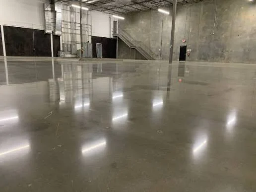 Polished warehouse floor